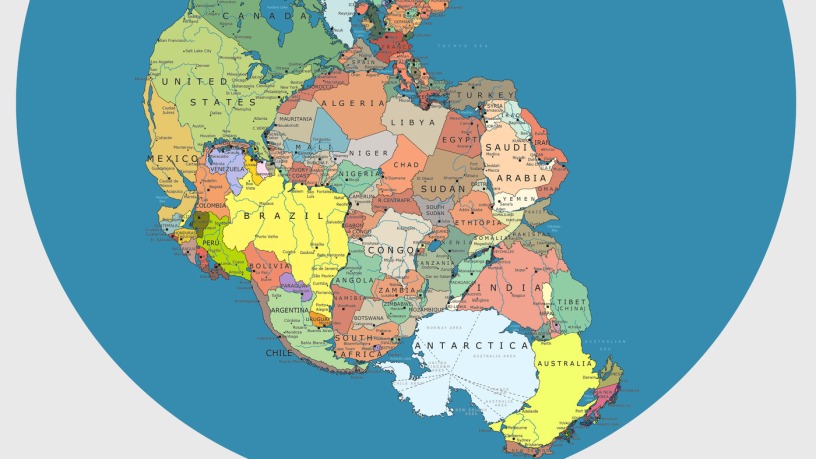 Pangea political map